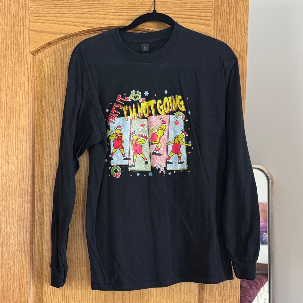 Gildan Black Long Sleeve Tee with Colorful Graphic